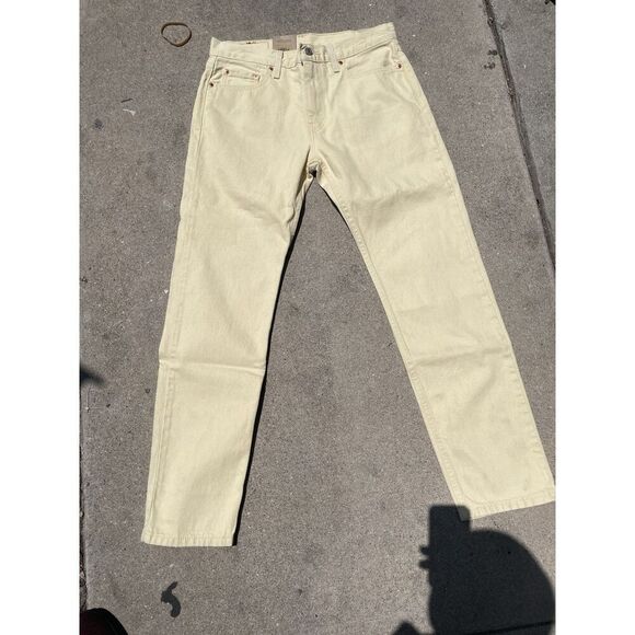 Levi's 502 Pants Men's 30x30 Yellow Denim Jeans Reg Tapered Yellow NEW! TAGS - Picture 15 of 16